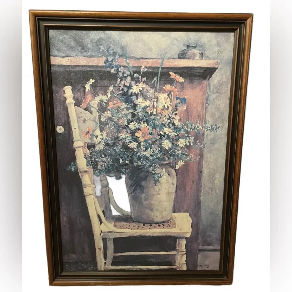 “Morning Arrangement,” by Patton Wilson Very Large Framed Canvas Print (31x22.5)